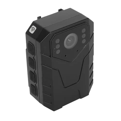 banapoy Mini Cámara Corporal, 1080P HD 1800mAh Cámara Corporal Pequeña Portátil con Clip Trasero Visión Nocturna Detección de Movimiento LCD Impermeable, Grabadora de Vídeo Bolsillo