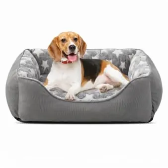 FURTIME Cama para Perros Medianos Antideslizante Antiestres - Colchon Lavable, Caseta, Cuna, Sofa