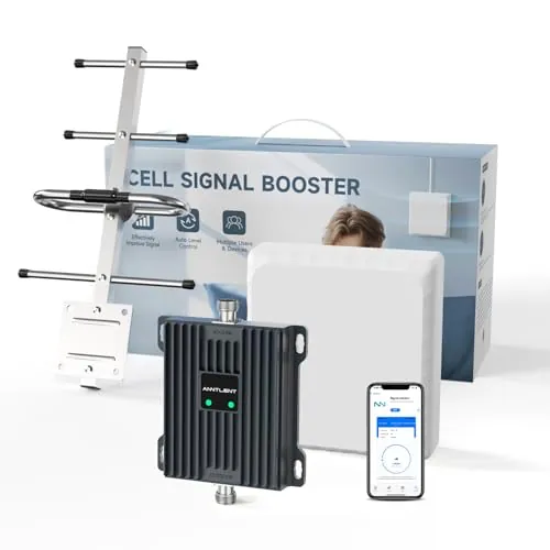 ANNTLENT Amplificador de Cobertura Movil en Banda 20/8 (800/900Mhz) 4G LTE 3G 2G gsm, Repetidor de Señal Celular Antena Compatible con Todos los Operadores, Repetidor para el Hogar Oficina Campo
