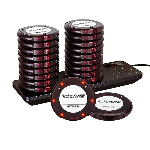 Retekess TD163 Buscapersonas Restaurante, Avisador de Clientes, 20 Pagers