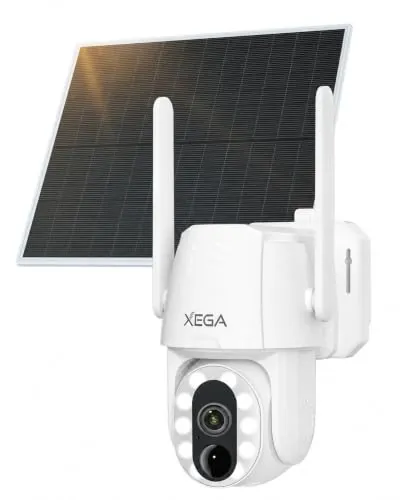 Xega Cámara 4G LTE Solar Exterior con SIM, Detección Humana y Sin WiFi
