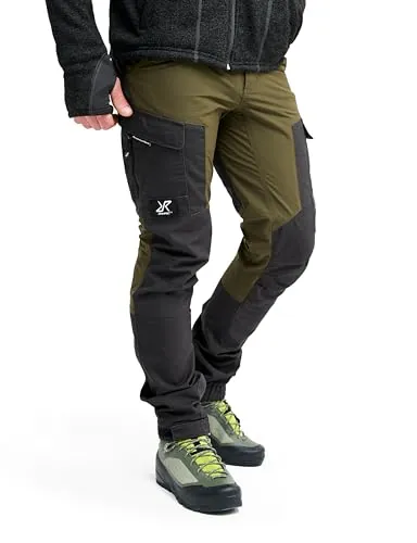 RevolutionRace RVRC GP Pants para Hombre, Pantalones Cargo, Senderismo, Dark Olive, M