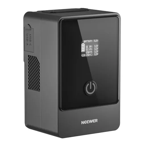 NEEWER Batería V-Mount PS099F,Batería Mini V-Lock PD100W de 99Wh y 6800mAh