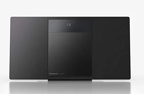 Panasonic SC-HC410EG-K - Microcadena para Hogar (40 W, Space Tune By Technics, Bluetooth, USB Dual, FM, AUX 3.5 mm, Instalable en Pared, Elegante y Minimalista, Sonido Envolvente) Color Negro