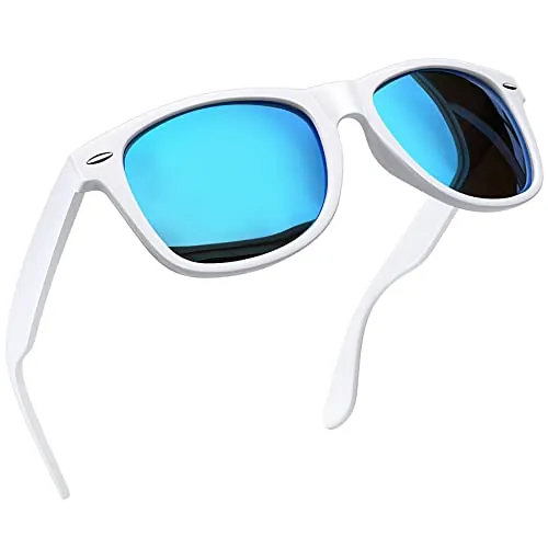 Joopin Gafas de Sol Mujer y Hombre Polarizadas Protección UV400 Blanco Azul