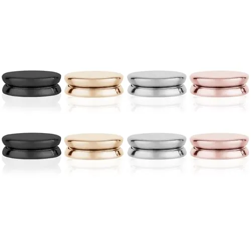 8uds Alfileres Magnéticos para Hijab, Botones Magnéticos Fuertes Multiusos Broche Sin Alfileres Cierre para Bufanda Sin Enganches Hijab Magnets para Bufandas y Ropa de Mujer(Estilo Oblato)