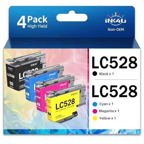 INK4U LC528 Cartuchos Compatibles con Brother LC528VAL