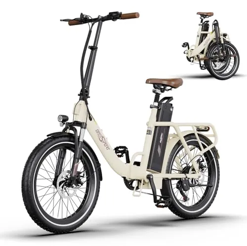 ONESPORT OT16-2 Bicicleta Eléctrica Plegable, 20" Ebike con Extraíble Bateria 48V 17Ah, 250W Bicicleta Electrica Adultos con Pantalla LCD y Conexión Bluetooth, Bici Eléctrica para Viajeros Urbanos