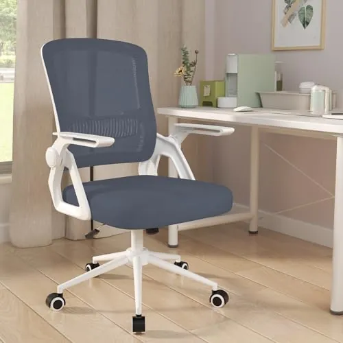 naspaluro Silla Escritorio Ergonómica Gris Claro para Hogar y Oficina