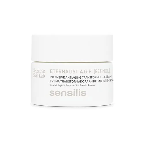 Sensilis - Eternalist A.G.E, Crema Antiedad Intensiva, Hidratante y Reparadora con Retinol, Ácido Hialurónico y Vitamina A, para Pieles Sensibles o con Rosácea - 50 ml