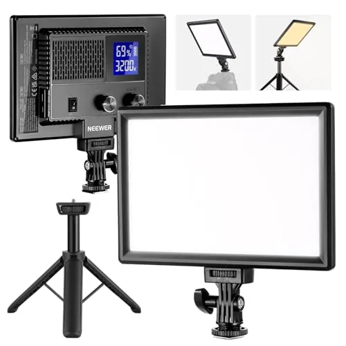 NEEWER NL-116AI 9" Panel de Luz LED de Video,Iluminación Trípode Escritorio