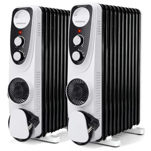 Aigostar Radiador Eléctrico de Aceite 2300W con Calefactor turbo 400W