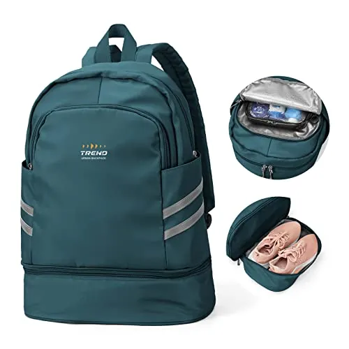SZLX Mochila de Gimnasio para Mujer con Compartimento para Zapatos,Mochila Grande de Viaje para portátil,Impermeable, Informal,Mochila Escolar,Mochila Deportiva,Bolsa de Gimnasio para natación,Yoga