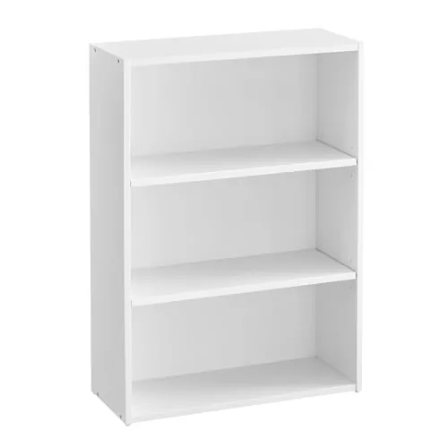 VASAGLE Custos Colección - Librería de 3 Niveles, Estantería de Libros, Organizador con Compartimentos, Estantes Abiertos y Ajustables, para Sala de Estar, Oficina, Dormitorio, Blanco Nube LBC163T14