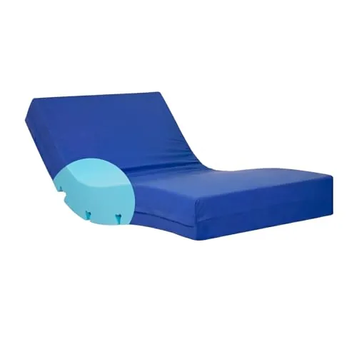 Duérmete Online - Colchón Sanitario de Alta Resiliencia HR Ignífugo, Colchones Geriátricos con Funda Impermeable, Higiénico y Duradero, 90 x 190 cm