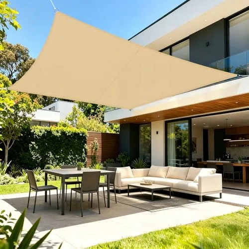LOVE STORY Toldo Vela Rectangular 3x4m,Protección UV para Exterior Patio