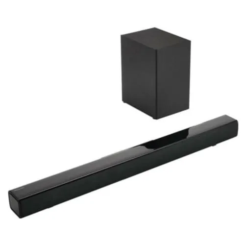 Panasonic SC-HTB150 Barra de Sonido (Inalámbrico y Alámbrico con Subwoofer Inalámbrico, 2.1 Canales, Altavoz Soundbar, 100 W, Bass Reflex, HDMI), Negro