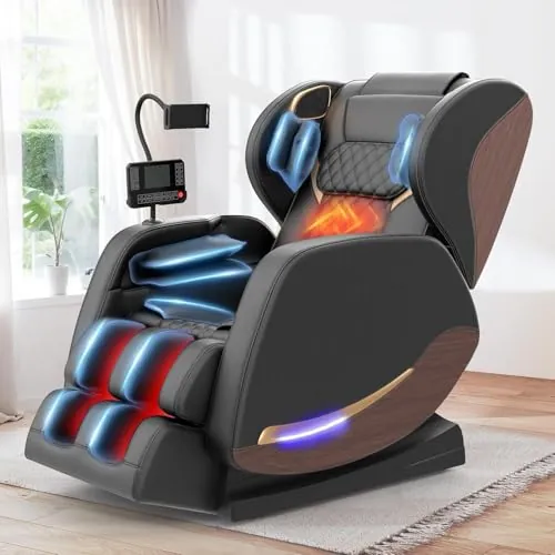 sillón masaje reclinable de cuerpo completo con 14 rodillos de masaje