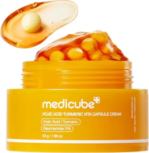 medicube Capsule Cream with Kojic Acid & Turmeric for Uneven Skin Tone