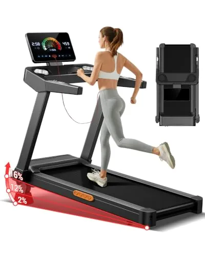 LONTEK Cinta de Correr Plegable con Inclinación,14 KM/H, 3.5 CV Motor