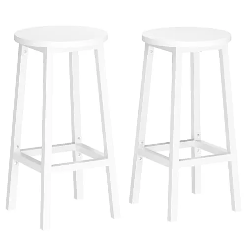 VASAGLE Juego de 2 Taburetes Altos de Cocina, 32 x 32 x 64 cm
