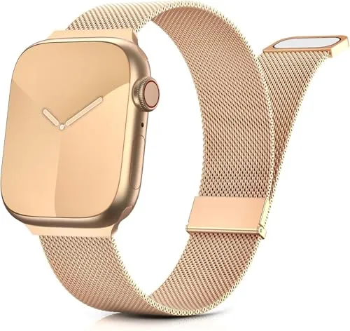 Correa Magnetica Compatible con Correas Apple Watch 40mm 38mm 41mm 42mm | Correa Metal, Magnética Correas para Mujer Hombre para iWatch SE Series 12 11 10 9 8 7 6 5 4 3 2 1 SE 3 2 1 Ultra 4 3 2 1