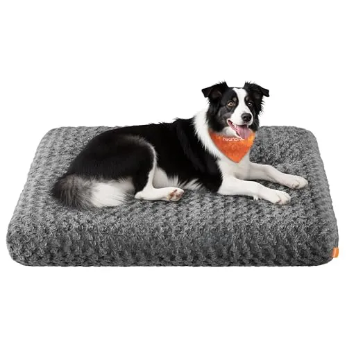 FEANDREA Cama para Perros, L, Felpa, 110 x 74 cm, Lavable, Antideslizante