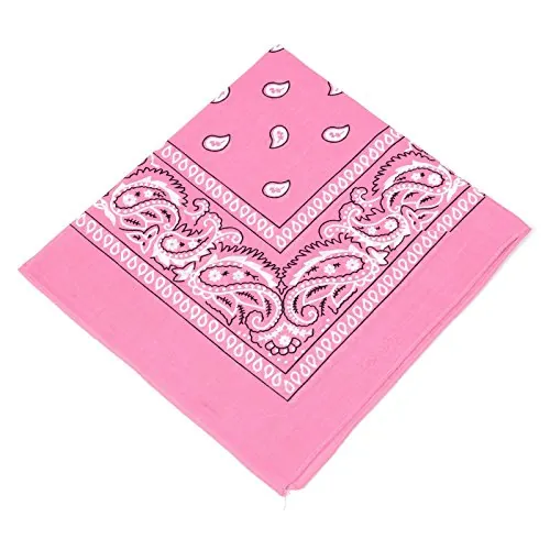 Boolavard – Bandanas estampadas, 100% algodón; pack individual, de 6 o de 12 Rosa talla única