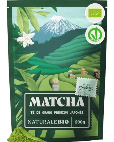 NaturaleBio Matcha Japonés Premium Bio en Polvo L-Teanina