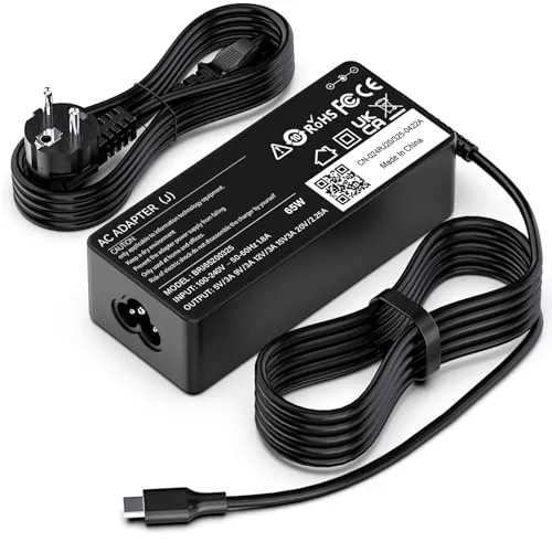 Cargador 65W USB C Portátil Compatible con HP Elitebook Chromebook Spectre