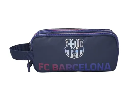 CYPBRANDS- FC Barcelona- Estuche, Portatodo, Material Escolar, Color Blaugrana, Barça, Mes Que un Club, Producto Oficial