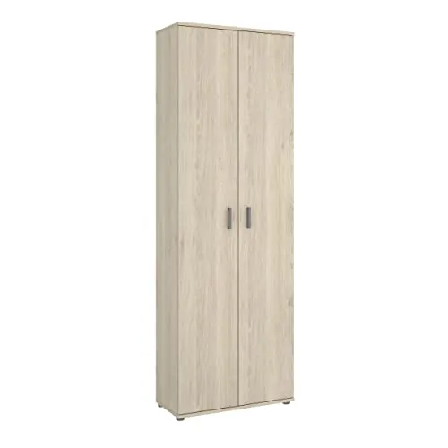 DEKIT GRUPO RIMOBEL FIT Armario Zapatero, Madera de ingeniería, Roble Natural, 190x61x35 cm