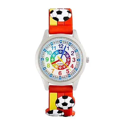 MUXIJIA Relojes Educativo de Pulsera para Niños Niñas de 3 a 10 años - 3D Cartoon Correa de Silicona Reloj Infantil de Cuarzo Analógico
