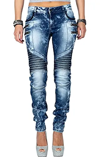 Cipo & Baxx Jeans de Mujer WD361-bans Azul W29/L34