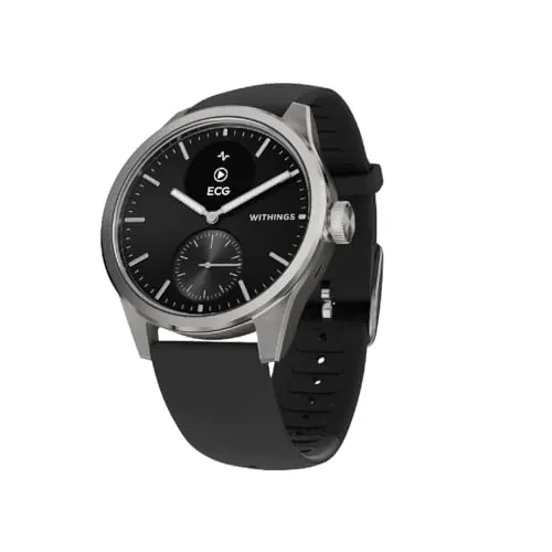 Withings ScanWatch 2, Reloj Inteligente de Salud cardíaca para Hombre y Mujer: ECG, SpO2, Control de la Temperatura, del sueño, la Salud respiratoria y el Ciclo, autonomía de 35 días, iOS y Android