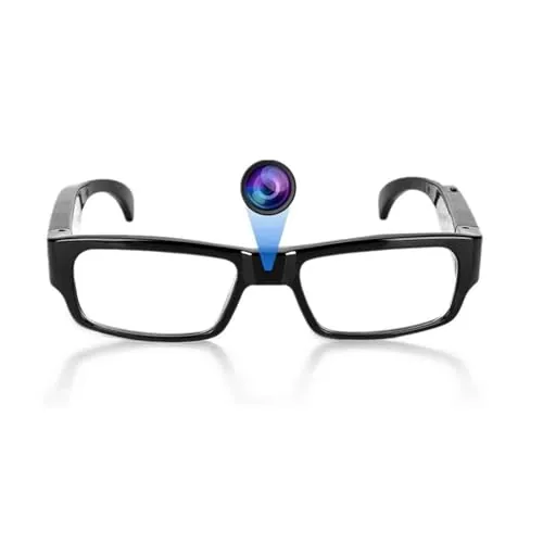 PUSOKEI Gafas para Cámara, Grabación de Vídeo HD 1080P y Toma de Fotografías, Cámara de Acción Portátil para Ciclismo y Actividades Al Aire Libre