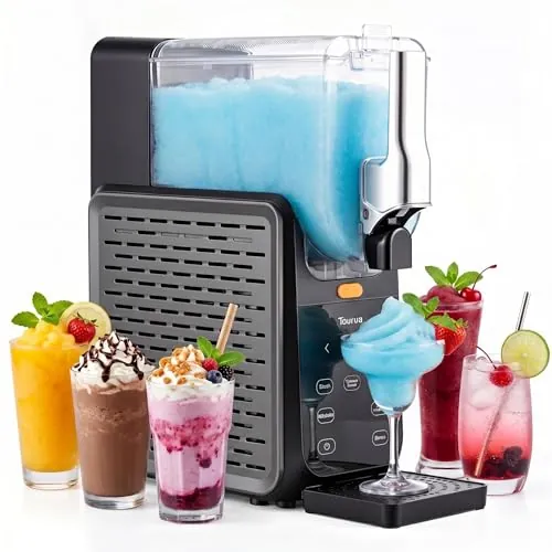 Vexto X7 Máquina para granizados, depósito grande de 2,8 L, enfriamiento rápido de 15 minutos, retención de frío 24 horas, autolimpieza con un botón, 5 programas, máquina de hielo multifunción para