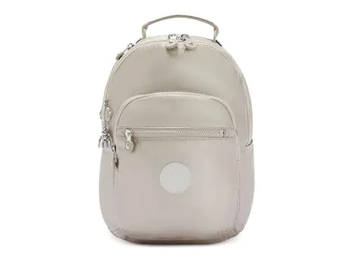 Kipling Seoul S Mochila Pequeña, Metallic Glow (Plata)