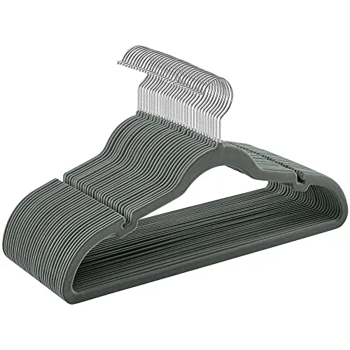SONGMICS Perchas de Terciopelo, Juego de 30 Piezas, Antideslizantes