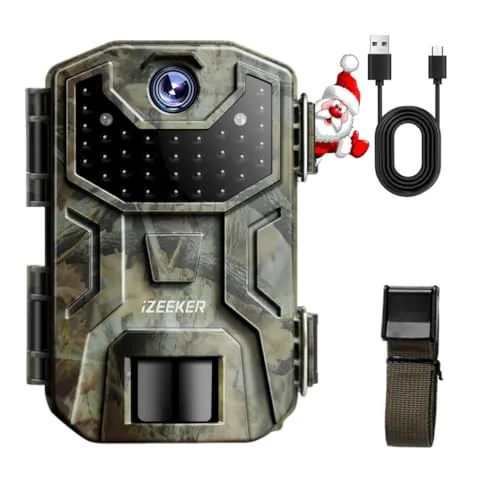 iZEEKER Cámara de Caza, 36MP HD Cámara Caza Nocturna con 940nm IR LED Sin Brillo Invisible, de Impermeable IP66 para Observación de Vida Silvestre y Monitoreo de Seguridad en Interiores