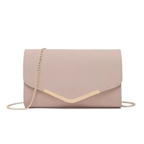 Miss Lulu Bolso Bandolera Elegante con Cadena Dorada para Mujer - Bolso de Noche Perfecto para Navidad, Bodas y Eventos Especiales
