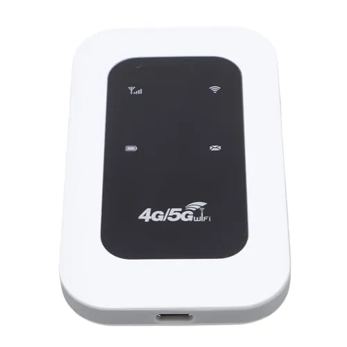 4G 5G WiFi Hotspot, Dispositivo de Hotpot Móvil WiFi Portátil, Enchufe y Reproducción Conectan hasta 10 Dispositivos, Batería de 2100 MAh, con Ranura para Tarjetas SIM, para