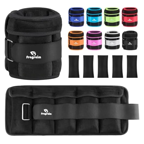 Pesas Tobillos Ajustables 1-1,5 kg Par con Pesas Extraíbles Para Footing