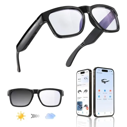 OHO AI Smart Glasses-Photochromic Open Ear Bluetooth Audio Sunglasses