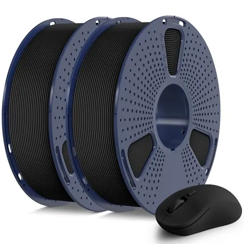 SUNLU Filamento PLA Mate 1,75 mm Negro para impresora 3D, superficie mate, 100% enrollado cuidadosamente, fácil de usar, 2 kg para impresoras 3D FDM