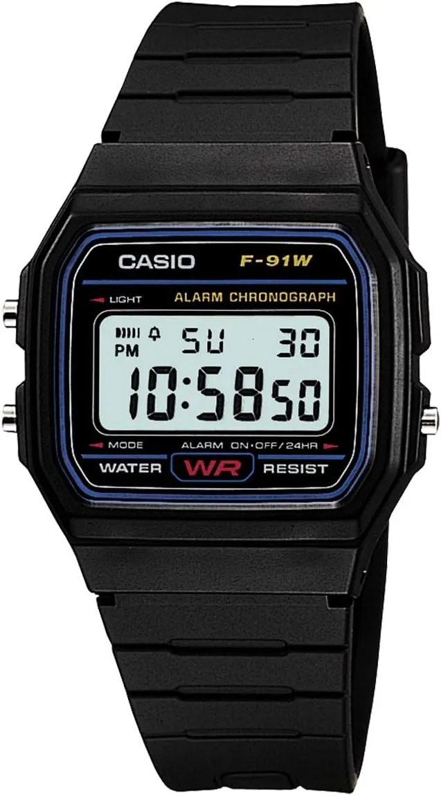 Casio RELOJ DIGITAL ESTÁNDAR CASIO CON LUZ LED F-91W-1JF