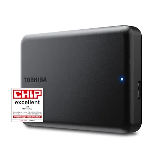 Toshiba Canvio Partner 4TB - Disco Duro Externo portátil de 2,5'', USB 3.2, Compatible con Mac y Windows. (HDTB540EK3CB)