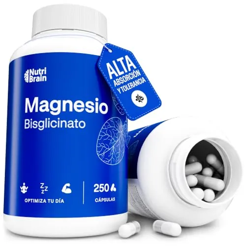 Magnesio Bisglicinato Puro 2000 mg - Dosis XXL (250 Cápsulas) | Forma Quelada para Sueño Reparador, Energía, Soporte Óseo-Muscular y Concentración | Máxima Biodisponibilidad, Sin Efectos Laxantes