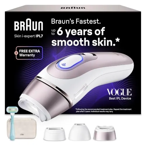 Braun Depiladora Luz Pulsada Smart IPL Skin i·expert, PL7311, Blanco/Bronce