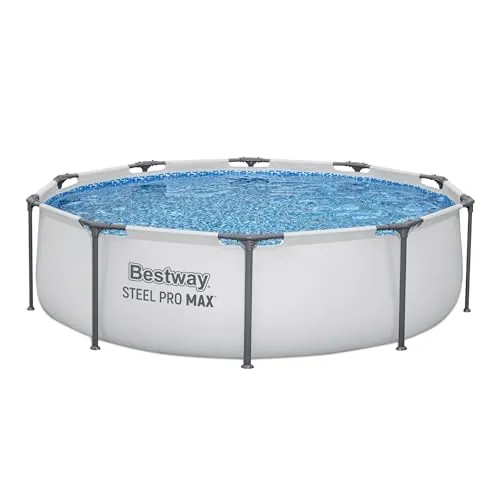 BESTWAY 56406 - Piscina Desmontable Tubular Steel Pro MAX 305 x 76 cm, Multicolor